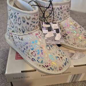 Kids' Sparkling Leopard Boots
